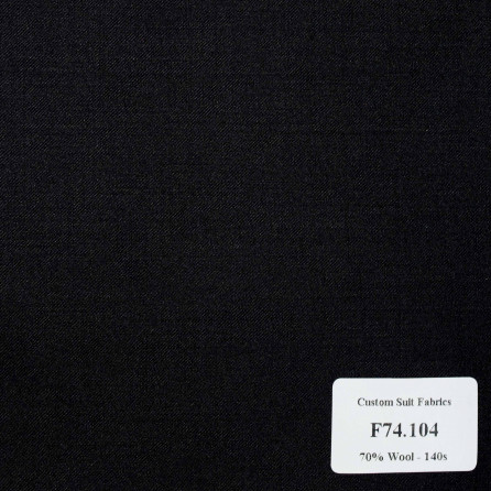 F74.104 Kevinlli V6 - Vải Suit 70% Wool - Đen